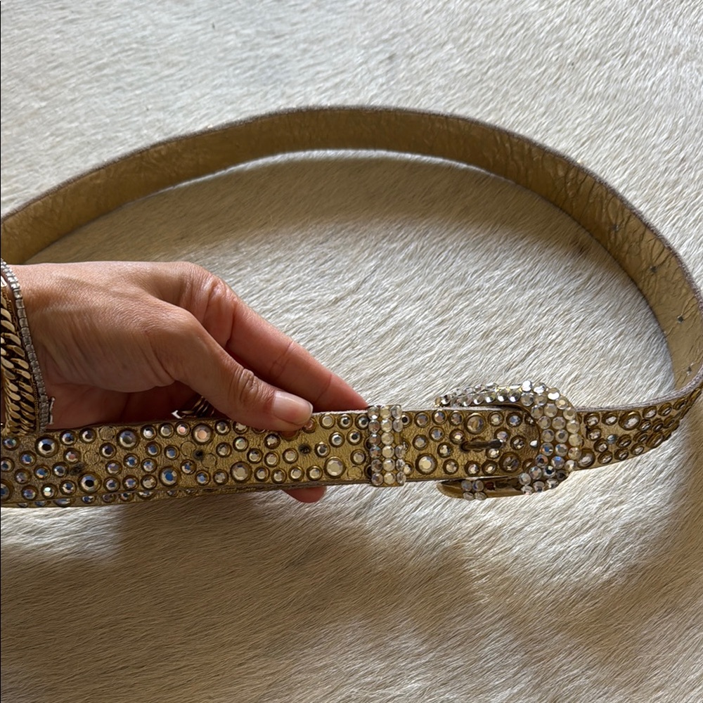 Gold Art Deco Rhinestone Belt